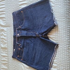 Levis Mens Dark Blue/Indigo Cut Off Shorts